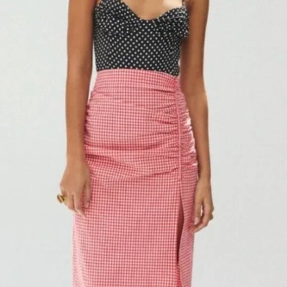 Zara Black and WhitePolka Dot Satin Bodysuit - Picture 3 of 3